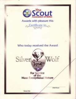 Belize Scout Leader Silver Wolf National Highest Rank Medal ( Please 