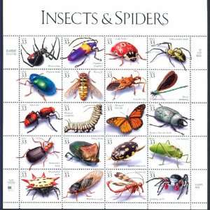  1999 INSECTS & SPIDERS #3351 Pane of 20 x 33 cents US 