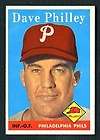 1958 Topps #116 DAVE PHILLEY Philadelphia Phillies EX M