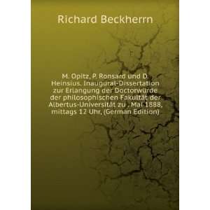   mittags 12 Uhr, (German Edition): Richard Beckherrn:  Books