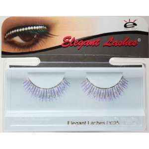 Elegant Lashes D095 (Purple and Hologram False Eyelash with Silver 