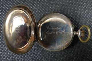Damentaschenuhr um 1900 Cylindre 6 Rubis 800 Silber  