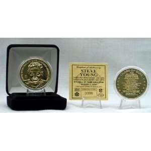  Steve Young 24KT Gold Hall Of Fame Induction Coin: Sports 