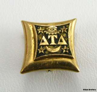 DELTA TAU DELTA   fraternity 14k Gold c.1900 DTD Pin  