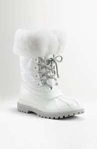 COACH Leonora White Winter Snow Boots NIB 7 8.5 9 10  