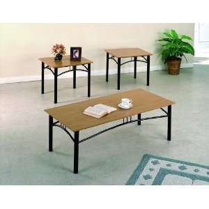  Black and Natural 3pc Ocassional Table Set
