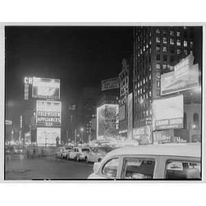  Photo New York City views. Times Square at night II 1953 