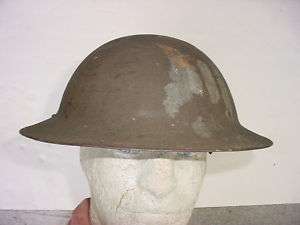 WWI US AEF M1916 OD Combat Helmet w Liner ZO 207 Mkd  
