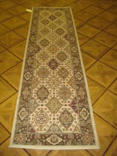 Ivory Brown Runner Rug Nourison Alexandria AL02 Free 