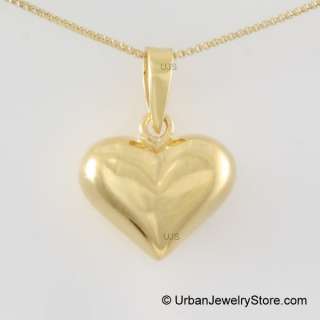 14K GOLD PLATED 925 STERLING SILVER HEART PENDANT P 042  