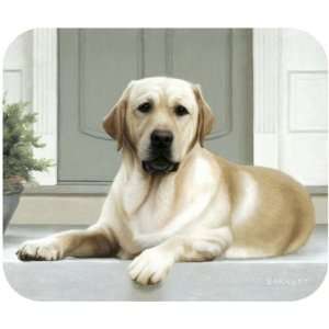  Fiddlers Elbow Yellow Lab on Porch Mouse Pad Electronics