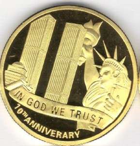 World Trade Center 9 11 Tenth Anniversary Gold/Silver  