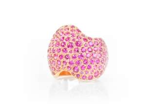 18K YELLOW GOLD VAN CLEEF RING WITH PINK SAPPHIRE  