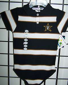   Togs Infant Boys VANDERBILT UNIVERSITY 1Piece Endzone Polo NWT 18 mos