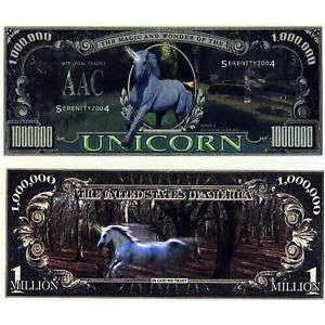 Unicorn Magic 1 Million Dollars Bill Notes 2 for $1.00  