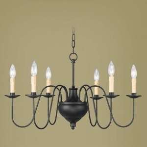  Livex 4477 04 Heritage 28 1/2 6 Light Chandelier in Black 