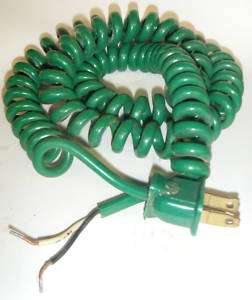 CONDUCTOR COILED CORD GREEN 10 FEET NEW  