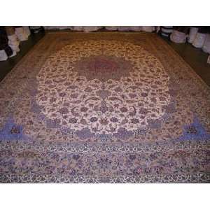    13x19 Hand Knotted Isfahan Persian Rug   134x1910