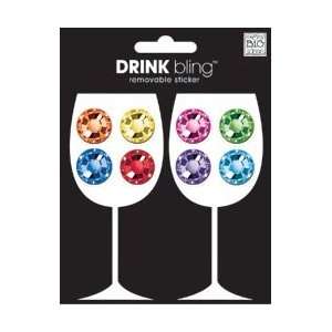  Drink Bling Stickers   Large Dots Multi Wine Arts, Crafts 