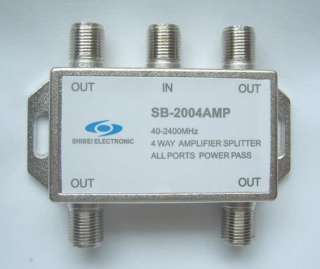 Brand 4 way Satellite Sat TV Signal Amplifier Splitter  