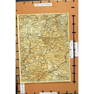  MAP 1895 FRANCE CLERMONT MURAT SAINT FLOUR USSEL