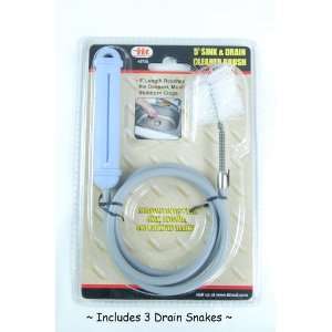  3 pack   5 Drain Cleaning Snakes   For deep clogs