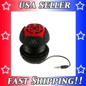 LED Black & Red Hamburger Speaker For iPhone 3G S 4G 4S TF MP3 Player 