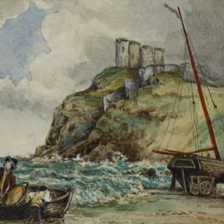 Morgan Coastal Maritime Boats Antique Painting  