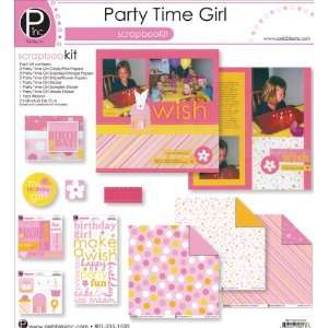  Party Time Scrapbook Page Kit 12X12 Girl ScrapbooKit 