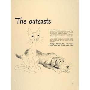 1941 Ad Young & Rubicam Advertising Agency Cat Dog   Original Print Ad