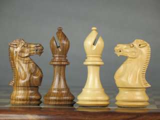Shesham Rose Wood Staunton Club Chess Set Piece 4Q chessbazaar  