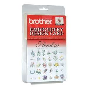  Brother EC02 Floral Embroidery Design Card Arts, Crafts 