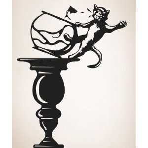    Vinyl Wall Decal Sticker Fish vs Cat GFoster132: Everything Else