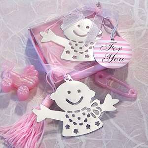 Adorable Pink Baby Bookmark Favors: Baby
