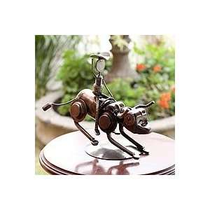  NOVICA Iron sculpture, Rustic Bull Ride