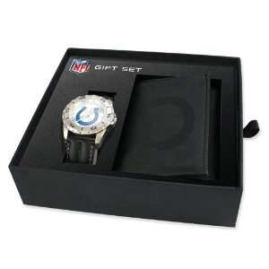  Mens NFL Indianapolis Colts Watch & Wallet Set: Jewelry