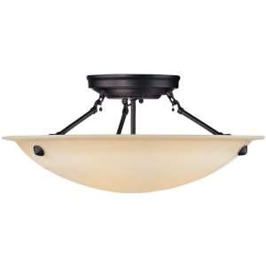 Livex Lighting 5626 07 Home Basics 3 Light Bronze Semi Flush Mount 