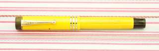 Vintage PARKER DUOFOLD Lucky Curve Mandarin Yellow Fountain Pen  