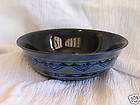 Arcoroc France Southwest Yucatan Black Blue Soup 4 Bowl