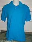 sm 34 36 chest aqua blue faded glory polo shirt
