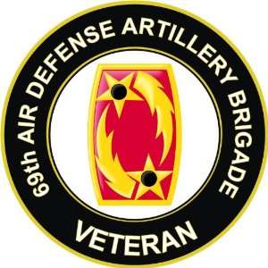 US Army Veteran 69th Air Defense Artillery Brigade Decal Sticker 3.8 