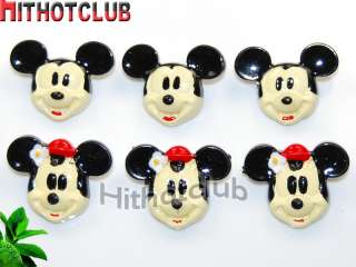 6X Disney 3D Mickey & Minnie Brooch + Gift Box HK 1453  