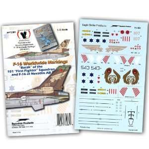    Israeli F 16C Barak and F 16A Netz (1/72 decals) Toys & Games