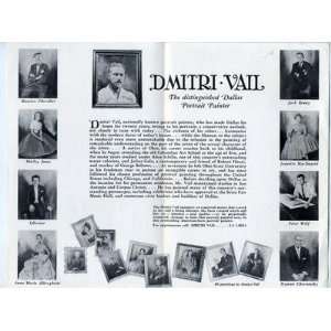  Dmitri Vail Portrait Brochure 1960s Emmett Kelly Maurice 