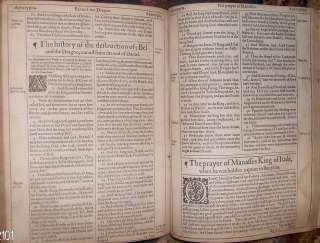 1613 King James Bible Leaves/RARE/COMPLETE APOCRYPHA  