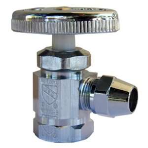 Lasco 06 7407 Chrome Plated Brass Angle Stop Valve 1/2 Inch Female 