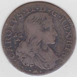 1689 Italy Naples & Sicily 8 Grana Silver Scarce Nice  