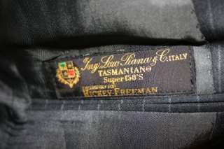   FREEMAN LORO PIANA Charcoal Chalk Pin Custom 2 Btn Suit 42 L NWOT$1695