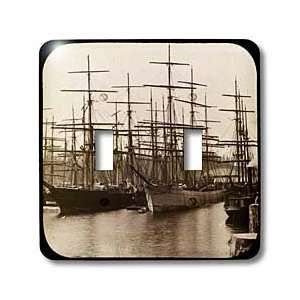  from the Past Magic Lantern Slide   Schooners in Port Magic Lantern 