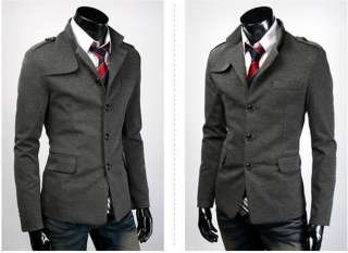 New england fashion warm stand up Collar Slim Fit man overcoat Coat 